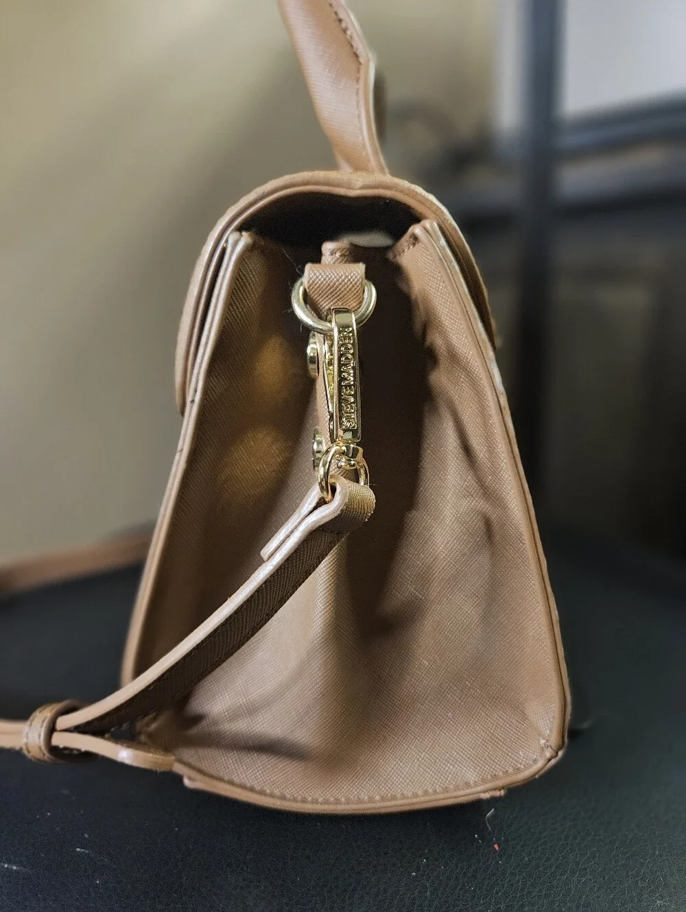 Steve Madden Baubrielle Top Handle Crossbody Bag- In Nutshell